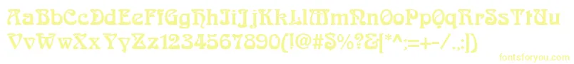 AskedalRegular Font – Yellow Fonts on White Background