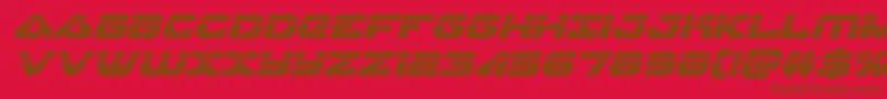 skyhawklaserital Font – Brown Fonts on Red Background