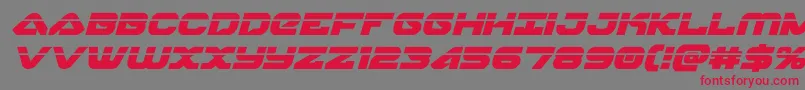 skyhawklaserital Font – Red Fonts on Gray Background