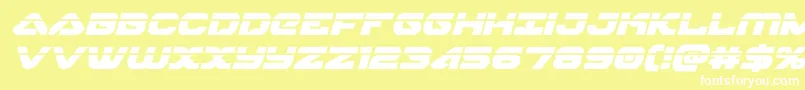 skyhawklaserital Font – White Fonts on Yellow Background