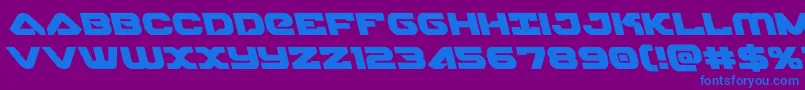 skyhawkleft Font – Blue Fonts on Purple Background