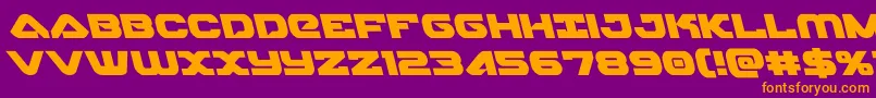 skyhawkleft Font – Orange Fonts on Purple Background