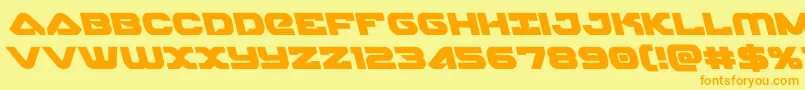 skyhawkleft Font – Orange Fonts on Yellow Background