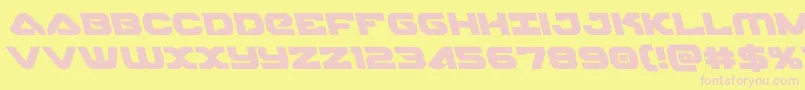 skyhawkleft Font – Pink Fonts on Yellow Background