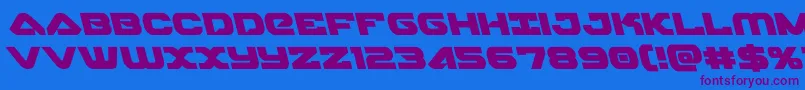 skyhawkleft Font – Purple Fonts on Blue Background