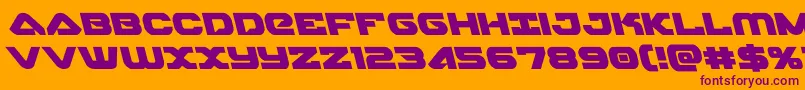 Fonte skyhawkleft – fontes roxas em um fundo laranja