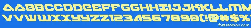 skyhawkleft Font – Yellow Fonts on Blue Background