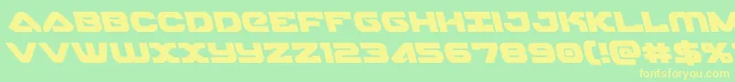 skyhawkleft Font – Yellow Fonts on Green Background