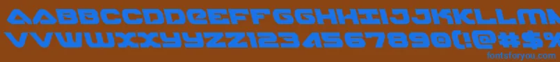 skyhawkleft Font – Blue Fonts on Brown Background