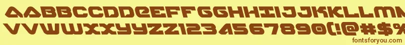 skyhawkleft Font – Brown Fonts on Yellow Background