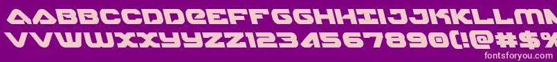 skyhawkleft-fontti – vaaleanpunaiset fontit violetilla taustalla