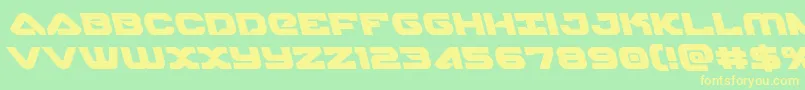 skyhawkleft Font – Yellow Fonts on Green Background