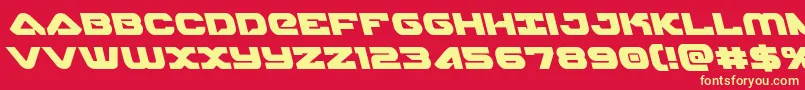 skyhawkleft Font – Yellow Fonts on Red Background