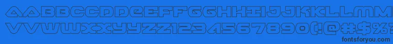 skyhawkout Font – Black Fonts on Blue Background