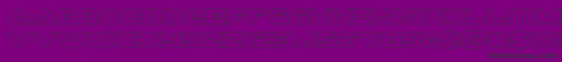 Шрифт skyhawkout – чёрные шрифты на фиолетовом фоне