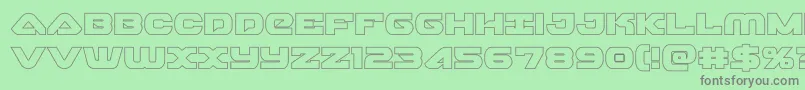 skyhawkout Font – Gray Fonts on Green Background