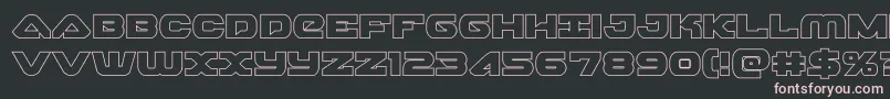 フォントskyhawkout – 黒い背景にピンクのフォント