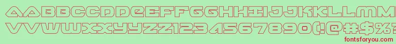 skyhawkout Font – Red Fonts on Green Background