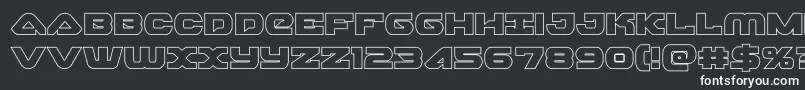 skyhawkout Font – White Fonts on Black Background