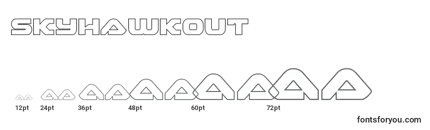 Размеры шрифта Skyhawkout (141144)