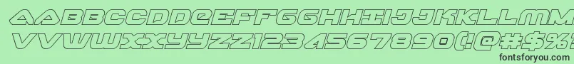fuente skyhawkoutital – Fuentes Negras Sobre Fondo Verde