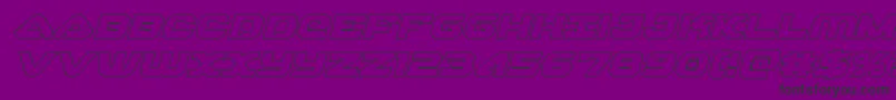 Police skyhawkoutital – polices noires sur fond violet