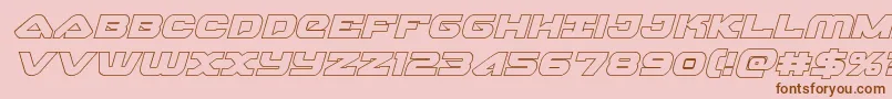 skyhawkoutital Font – Brown Fonts on Pink Background
