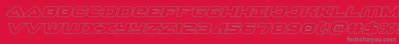 skyhawkoutital Font – Gray Fonts on Red Background
