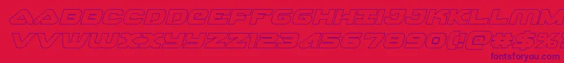 skyhawkoutital Font – Purple Fonts on Red Background