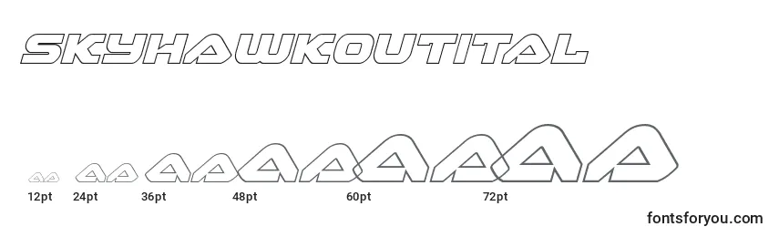 Размеры шрифта Skyhawkoutital (141147)