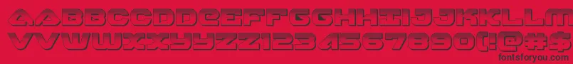 skyhawkplat Font – Black Fonts on Red Background