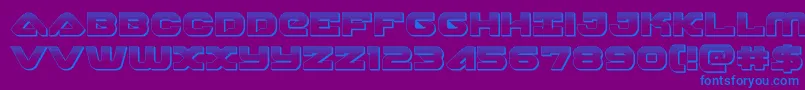 skyhawkplat Font – Blue Fonts on Purple Background