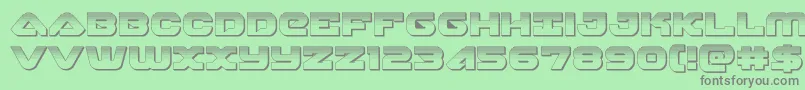 skyhawkplat Font – Gray Fonts on Green Background