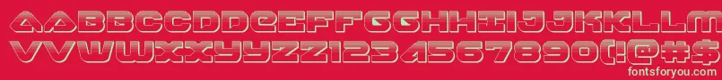 skyhawkplat Font – Green Fonts on Red Background