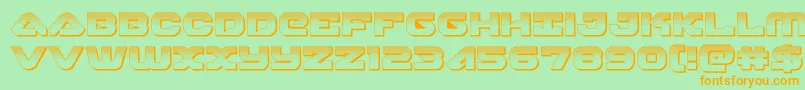 skyhawkplat Font – Orange Fonts on Green Background