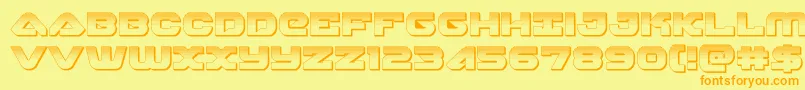 skyhawkplat Font – Orange Fonts on Yellow Background