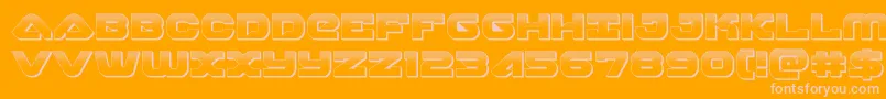 skyhawkplat Font – Pink Fonts on Orange Background