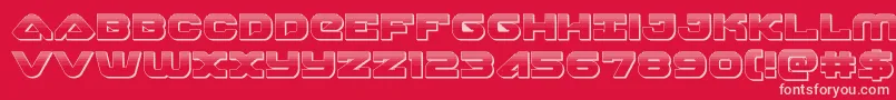 skyhawkplat Font – Pink Fonts on Red Background