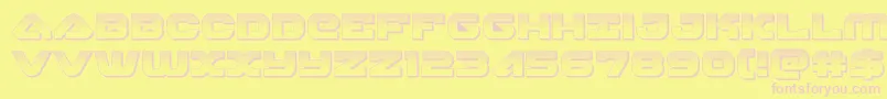 skyhawkplat Font – Pink Fonts on Yellow Background