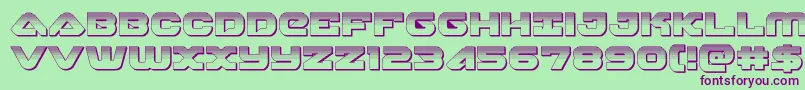 skyhawkplat Font – Purple Fonts on Green Background