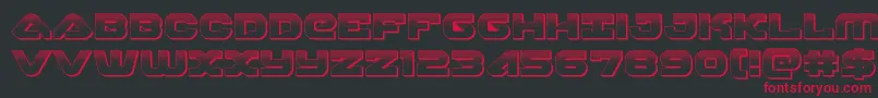 skyhawkplat Font – Red Fonts on Black Background