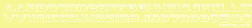 skyhawkplat Font – White Fonts on Yellow Background