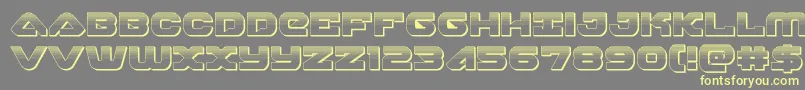 skyhawkplat Font – Yellow Fonts on Gray Background