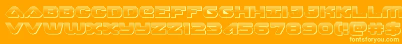 skyhawkplat Font – Yellow Fonts on Orange Background