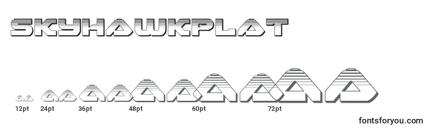 Skyhawkplat (141148) Font Sizes