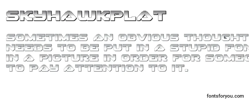 Review of the Skyhawkplat (141148) Font