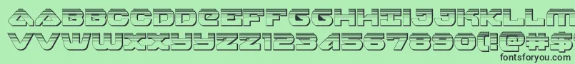 skyhawkplat Font – Black Fonts on Green Background