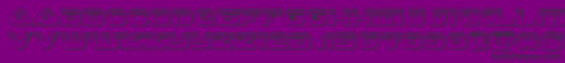 skyhawkplat-Schriftart – Schwarze Schriften auf violettem Hintergrund