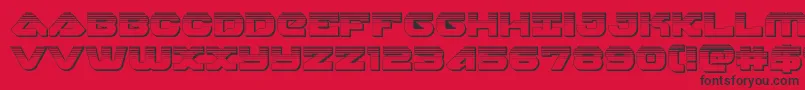 skyhawkplat Font – Black Fonts on Red Background