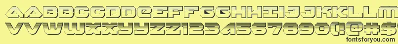 skyhawkplat Font – Black Fonts on Yellow Background